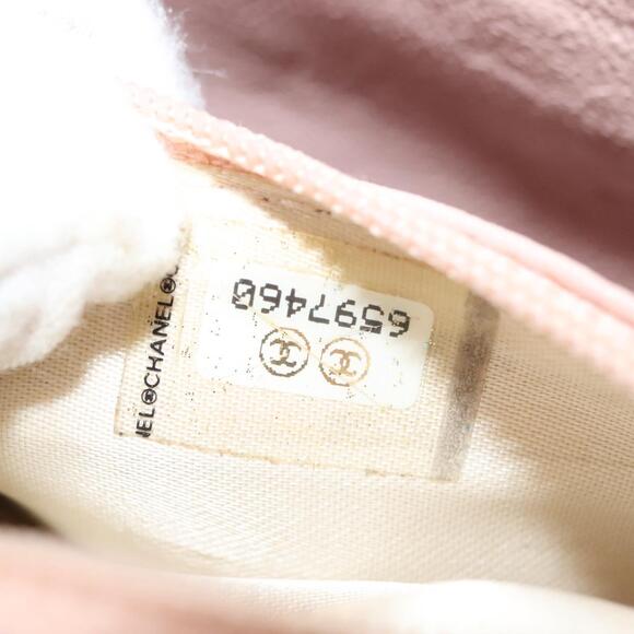 CHANEL Matelasse Hand Bag Leather Beige Silver CC Auth 133091 - Picture 12 of 16
